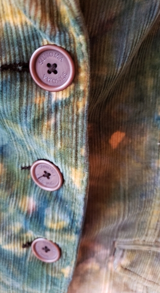 Hand dyed green blue corduroy Sonoma blazer - Picture 8 of 8